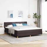  Krevet s opruga kutije Tamno smeđa 200 x 180 cm tkanina | shoptok.hr