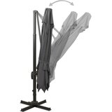  Konzolni vrtni suncobran s dvostrukim vrhom 300x300 cm antracit | shoptok.hr