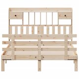 Krevet s regalom za knjige bez madraca 140x190 cm od borovine | Eponuda.com