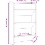 vidaXL ormarići za cipele na zidu 2 pcs hrast artisan 60 x 18 x 60 cm | shoptok.hr