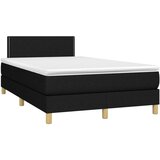  Box spring postelja z vzmetnico črn 120x200 cm blago, (20724864) | Shoptok.si
