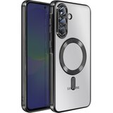 AVIZAR Ovitek za Samsung Galaxy A36, združljiv z MagSafe, s kromiranim robom, Črna, (5000190662) | Shoptok.si