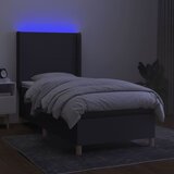  Krevet box spring s madracem LED tamnosivi 90x200 cm tkanina | shoptok.hr