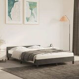 Maison Chic Posteljni okvir - Dvoposteljna postelja - Zakonska postelja brez vzmetnice temno siv 140x190 cm žamet-J12930, (21760562) | Shoptok.si