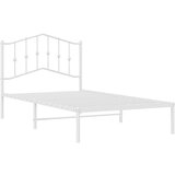 Metalni okvir za krevet s uzglavljem bijeli 100x190 cm | shoptok.hr