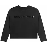 Karl Lagerfeld Otroški pulover črna barva