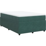 vidaXL Box spring postelja z vzmetnico temno zelen 120x190 cm žamet, (21309297) | Shoptok.si