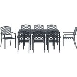  Vrtni set za objed 9 kom. Antracit Čelik s prahom | shoptok.hr