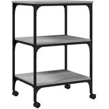  Stojalo za tiskalnik 3-nadstropno siva sonoma 50x41x75 cm les, (22137087) | Shoptok.si
