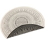 NORTHRUGS Črna-krem zunanja preproga Porto, ⌀ 140 cm Cene