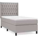  Box spring krevet s madracem svjetlosivi 90x190 cm od tkanine | shoptok.hr
