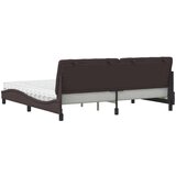 vidaXL Postelja z vzmetnico temno rjava 200x200 cm blago, (22067013) | Shoptok.si