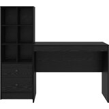  Stol s ladicama 2 pcs Crni hrast | shoptok.hr