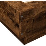  Posteljni okvir z LED lučkami dim. hrast 140x190 cm inž. les | Shoptok.si