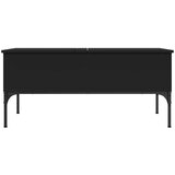  Klubska mizica - kavna mizica - Nizka mizica črna 100x50x45 cm inženirski les in kovina, (21754741) | Shoptok.si