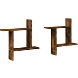 Maison Chic 2 kosi Stenske Police - Viseče police dim. hrast 50x12x50 cm inženirski les, (21794116) | Shoptok.si