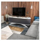 Woody Fashion TV polica Stor Anthracite White | ePonuda.com