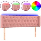 Maison Chic led posteljno vzglavje - vzglavna omarica - nočna omarica roza 147x16x78/88 cm žamet, (21707872) Cene