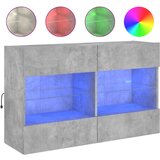 Maison Chic Stenska TV omarica - TV stojalo - Televizijska omarica z LED lučkami betonsko siva 98,5x30x60,5 cm, (21701413) | Shoptok.si