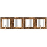  Vrata za pse s postoljem 4 pcs Dimljeni hrast 60 x 60 cm | shoptok.hr