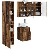 Set ormarića za kupaonicu 5 pcs Staro drvo 43 x 16 x 62,5 cm | Shoptok.si