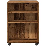 Bočni stolić s kotačima boja staro drvo 55x60x78 cm drveni | shoptok.hr