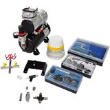 3 Airbrush kompresor komplet s 3 pištolami | Shoptok.si