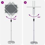  Stalci za sajmove Srebrno 25 x 25 x 125 cm Aluminij | shoptok.hr