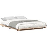 vidaXL Posteljni okvir Rjava 150 x 200 cm Trdna borovina | Shoptok.si