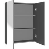 Maison Chic Kopalniška omarica - Kopalniški kabinet z ogledalom 60x15x75 cm MDF antracitna, (21794804) | Shoptok.si