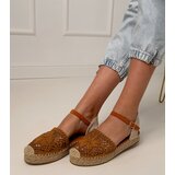 D/CEO Brown Santos Openwork Espadrille Sandals | shoptok.hr
