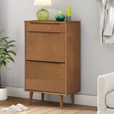 Furnova Omara za čevlje MOLDE rjava 59,5x35x103 cm trdna borovina, (21954487) Cene