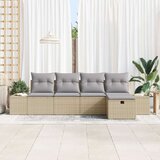 vidaXL 5-dijelni vrtni kauč set s jastučićima bež poli ratan | shoptok.hr