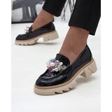 Resti Lacquered black moccasins for women Geloppa - Footwear | Shoptok.si