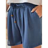 DStreet Spodenki damskie materiałowe SUMMER TRIP niebieskie | shoptok.hr