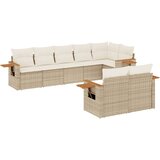 Maison Chic Seti vrtnega pohištva - Vrtna garnitura - Vrtni pohištvo set 8-delna z blazinami bež poli ratan, (21799523) | Shoptok.si