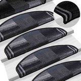 vidaXL samoljepljivi otirači za stepenice 15 kom crno-sivi 65x21x4 cm | shoptok.hr