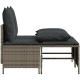  4-dijelni set vrtnih sofa od poliratana s jastucima sivi | shoptok.hr