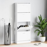 Ormarić za cipele bijeli 59 x 17 x 150 cm od konstruiranog drva | shoptok.hr