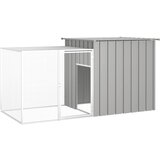 vidaXL Kletka za zajce siva 200x91x100 cm pocinkano jeklo, (20975629) | Shoptok.si