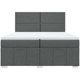  Krevet s oprugama i madracem tamnosivi 200 x 200 cm od tkanine | shoptok.hr