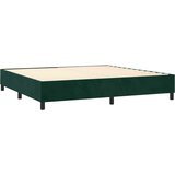  Krevet box spring s madracem LED tamnozeleni 200x200 cm baršun | shoptok.hr