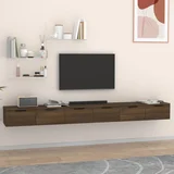 vidaXL Stenska omarica 2 kosa rjav hrast 102x30x20 cm inženirski les
