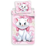 Jerry Fabrics Rožnata enojna bombažna otroška posteljnina 140x200 cm Marie Cat "Pink" – | Shoptok.si