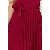 Numoco pleated dress with tie | Shoptok.si