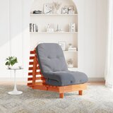vidaXL Futon na razvlačenje s madracem smeđi 60 x 206 x 11 cm borovina | shoptok.hr