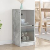 The Living Store Bočni ormarić sa staklenim vratima boja betona 35x37x75,5 cm | shoptok.hr