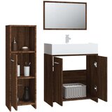  3-dijelni set kupaonskog namještaja boja smeđeg hrasta drveni | shoptok.hr