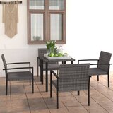  5-dijelni vrtni blagovaonski set od poliratana sivi | shoptok.hr