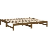  Dnevni ležaj na izvlačenje boja meda 2x(90x190) cm od borovine | shoptok.hr